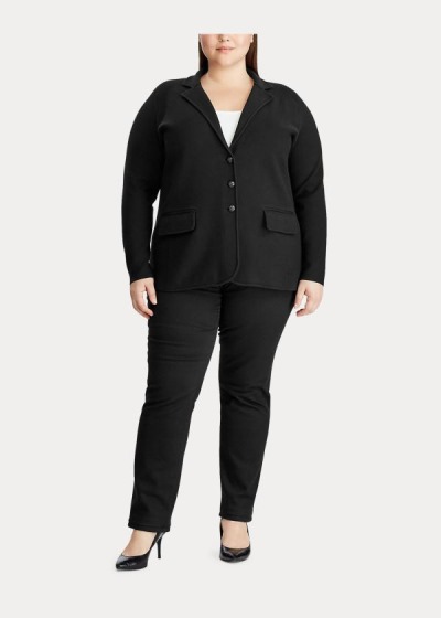 Blazer Ralph Lauren Mujer Negros - Combed Cotton - GNWAV8476